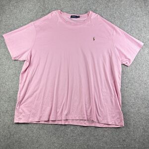 Polo Ralph Lauren PRL Shirt Men 4XB Big Pink Flesh Pony Tee Preppy Casual Active